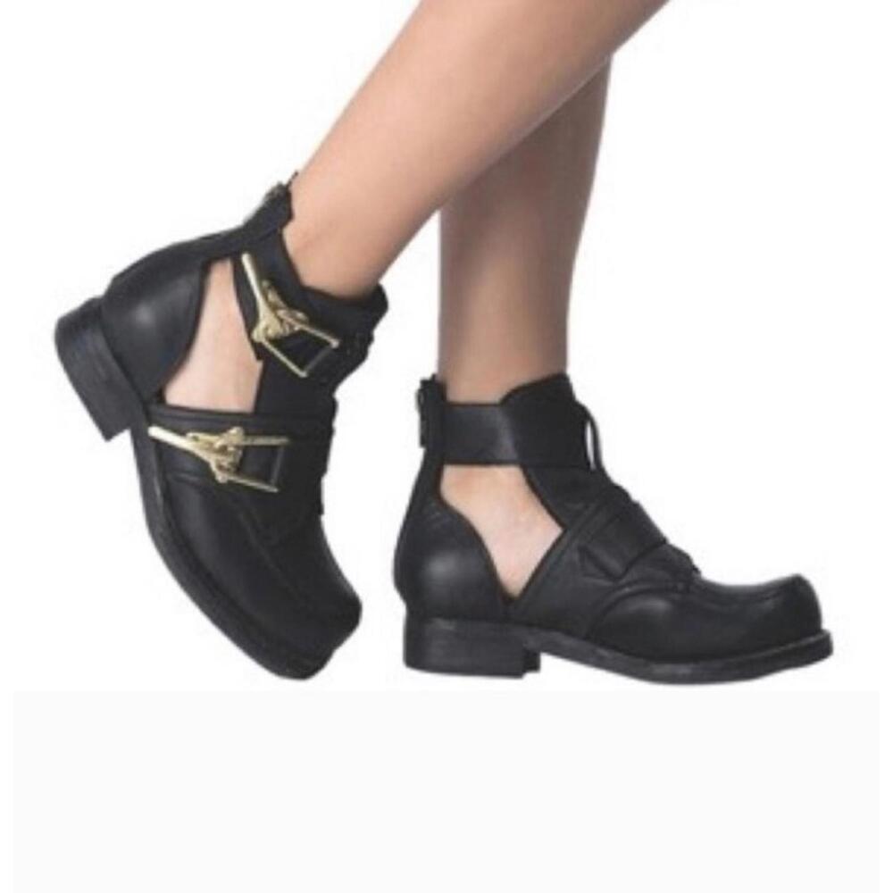 Jeffrey Campbell Roscoe cutout ankle boots Black Size 8